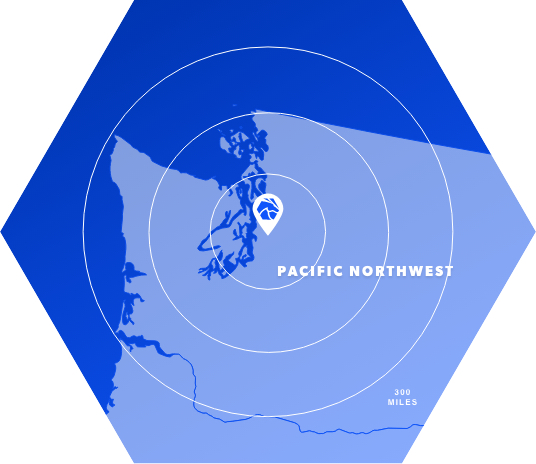 hex map of pacific northwest